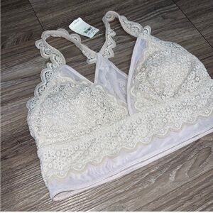 Aerie Lace Brallette V Style XS NWT